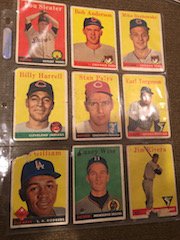 1958 Topps lot of 9 Vintage baseball cards. Some in (1 of 6)