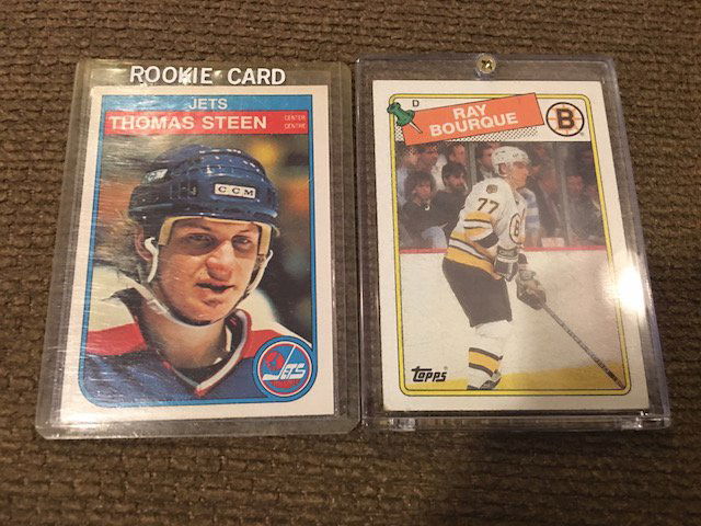 1982-83 Thomas Steen OPC RC and 1988-89 Topps #73 Ray (1 of 2)