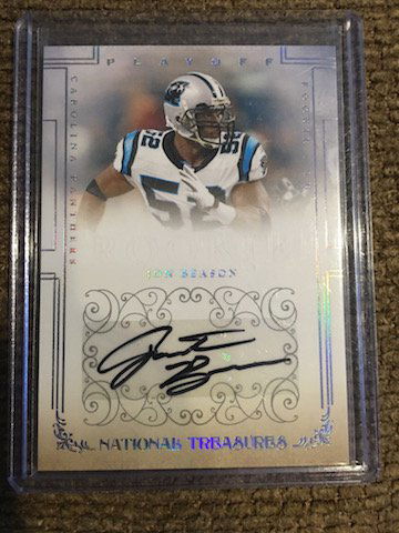 Jon Beason 2007 National Treasures RC Auto Numbered to (1 of 2)
