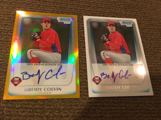 Brody Colvin 2011 Bowman Chrome Gold Refractor Auto RC (1 of 3)
