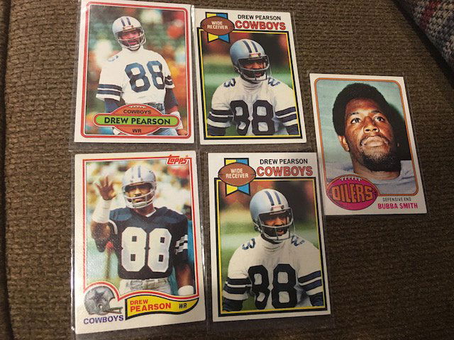 Drew Pearson and Bubba Smith Vintage Football Card Lot (1 of 1)