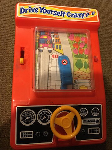 Vintage WORKING 1976 Tomy DRIVE YOURSELF CRAZY Handheld (1 of 2)