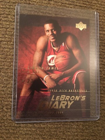 Lebron James 2003-04 UD Lebronâ€™s Diary #LJ11 RC (1 of 2)