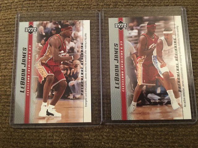 Lebron James 2004 UD Phenomenal Begining Lot of 2 (1 of 2)
