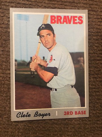 Clete Boyer 1970 Topps EX Condition #206 (1 of 2)