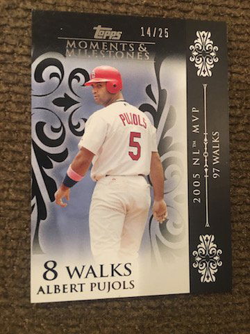 Albert Pujols Topps Moments and Milestones SP Numbered (1 of 2)