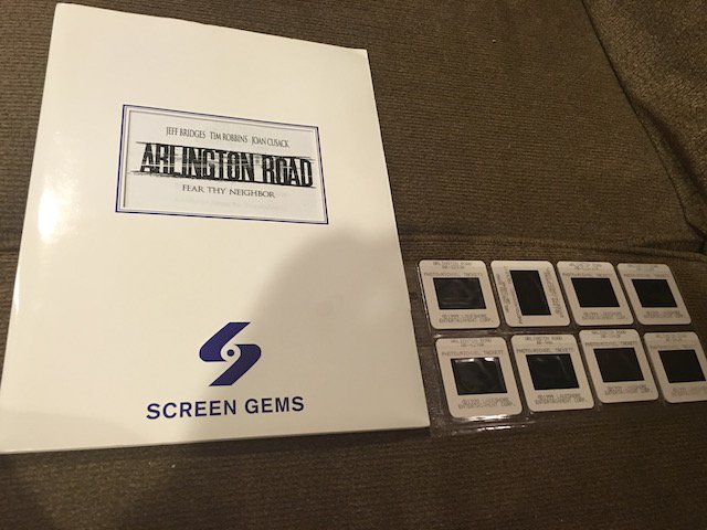 Vintage Movie Promo Folder with Photo Negatives and: Vintage Movie Promo Folder with Photo Negatives and more Arlington Road Jeff Bridges, Tim Robbins Joan Cusack