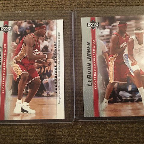 Lebron James 2 Card UD RC Lot (1 of 1)