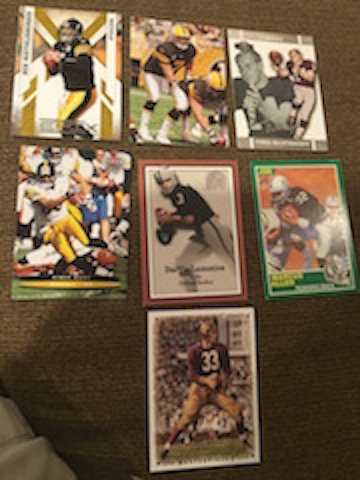 Ben Roethlisberger Hines Ward Biletnikoff Marcus Allen: Ben Roethlisberger Hines Ward Biletnikoff Marcus Allen Sammy Baugh football Card lot