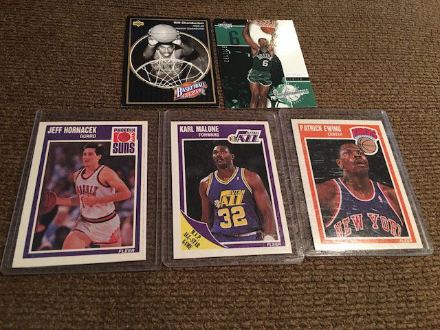 Basketbal Star Card Lot: Malone Ewing Wilt Chamberlain: Basketbal Star Card Lot: Malone Ewing Wilt Chamberlain Bill Russell and Jeff Hornacek RC