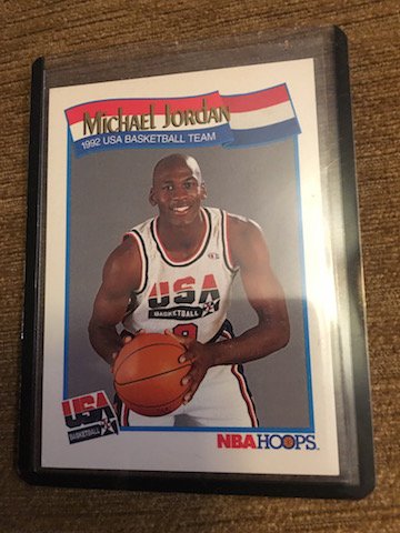 Michael Jordan 1991-92 NBA Hoops #579 USA OLYMPICS: Michael Jordan 1991-92 NBA Hoops #579 USA OLYMPICS Dream Team CARD HOF MINT
