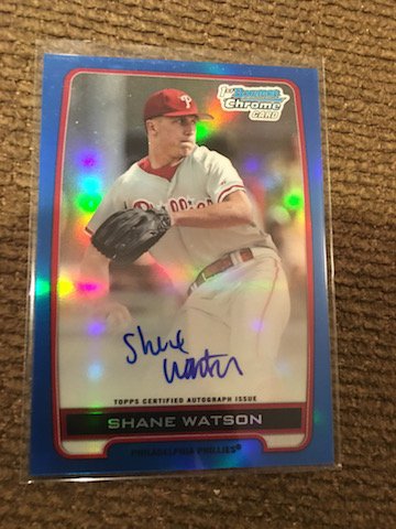 Shane Watson 2012 Bowman Chrome Draft Auto BCA-SW (1 of 2)