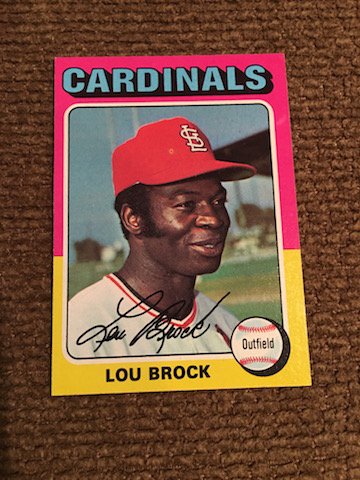 Lou Brock 1975 Topps Vintage Card Nice Shape Look (1 of 2)