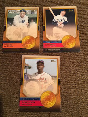 Lou Gehrig Ty Cobb Hank Aaron 2012 topps Golden Great (1 of 2)