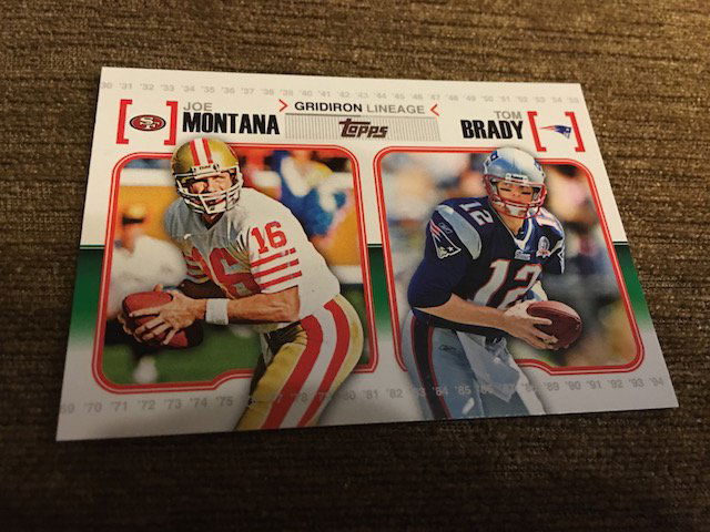 JOE MONTANA & TOM BRADY 2010 Topps Gridiron Lineage (1 of 2)