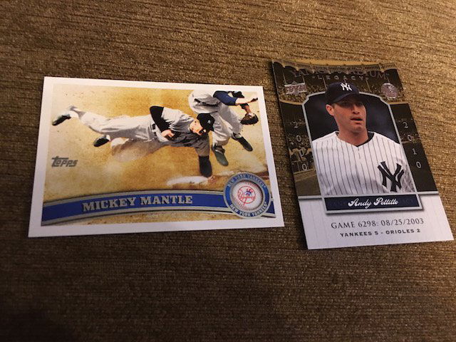 Mickey Mantle 2011 Topps #7 and Andy Pettite Yankee (1 of 2)
