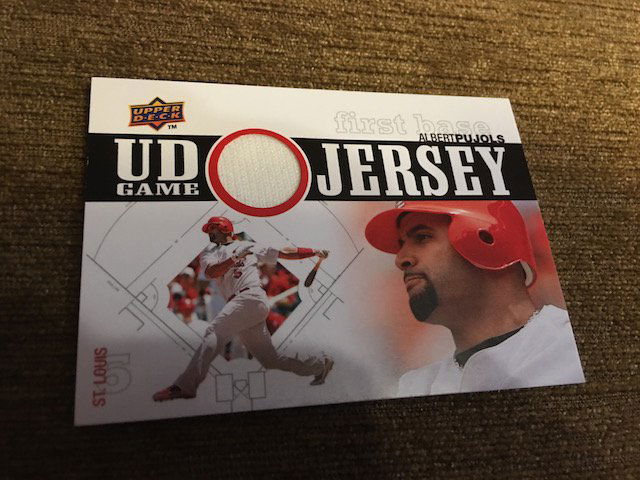 ALBERT PUJOLS 2010 Upper Deck UD Game Used JERSEY Card (1 of 2)