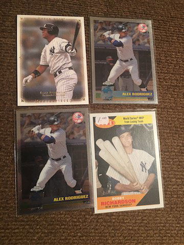 4 Card Yankee Lot Alex Rodriguez and Bobby Richardson (1 of 1)