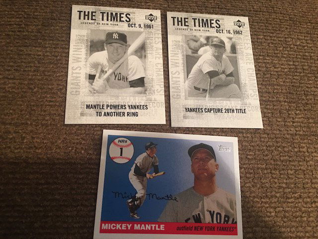 3 Card Mickey mantle Lot 2008 Topps and 2001 UD The (1 of 2)