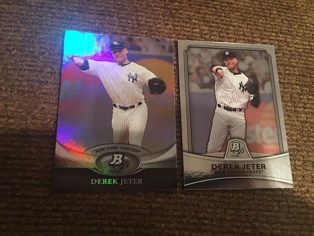 Derek Jeter 2010 Bowman Platinum 2010 and 2011 Lot (1 of 2)