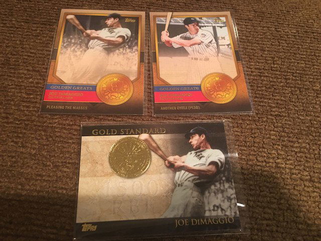 Joe Dimaggio 3 Card Insert Lot Gold Standard (1 of 3)