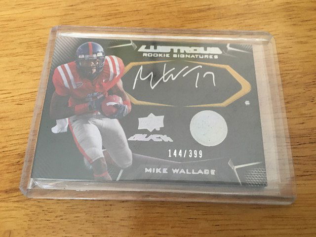 MIKE WALLACE 2009 UD BLACK LUSTROUS ROOKIE SIGNATURES (1 of 2)