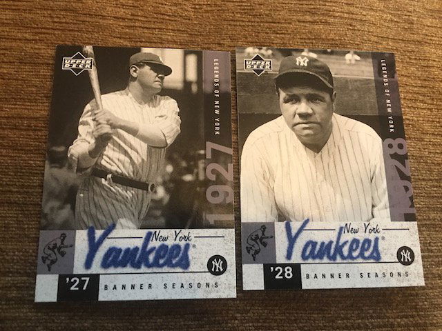 2001 Legends of New York Babe Ruth 2 Card Lot with Felt (1 of 5)