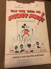 Vintage Pin the Tail on Mickey Mouse Party Game (1 of 1)