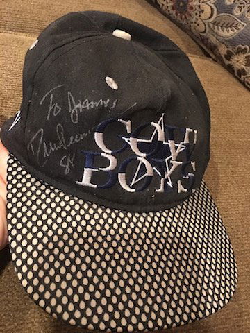 Drew Pearson cowboys autograph Hat Nice Bold Auto (1 of 3)