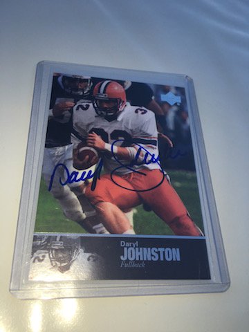 DARYL JOHNSTON 2011 UD COLLEGE LEGENDS AUTOGRAPH AUTO (1 of 2)