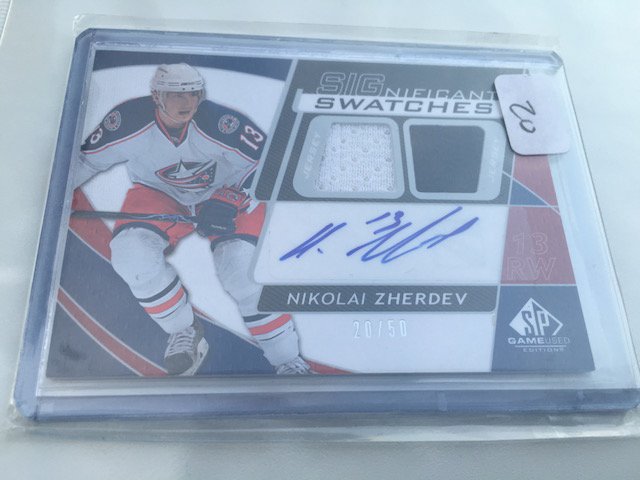 Nikolai Zherdev 2008-09 SP Game Used Significant (1 of 2)
