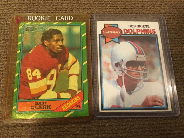 Gary Clark 1986 Topps RC and Bob Griese #440 (1 of 2)