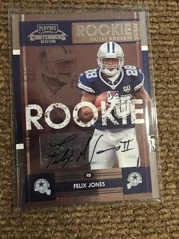 FELIX JONES RC AUTO 2008 CONTENDERS ROOKIE TICKET: FELIX JONES RC AUTO 2008 CONTENDERS ROOKIE TICKET