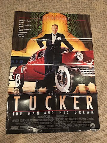 1988 Tucker The Man and His Dream Original Movie Poster: 1988 Tucker The Man and His Dream Original Movie Poster Jeff Bridges