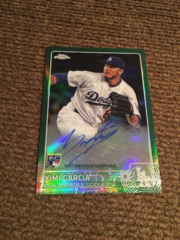 Yimi Garcia RC Auto 2015 Topps Chrome numbered to 99 (1 of 2)