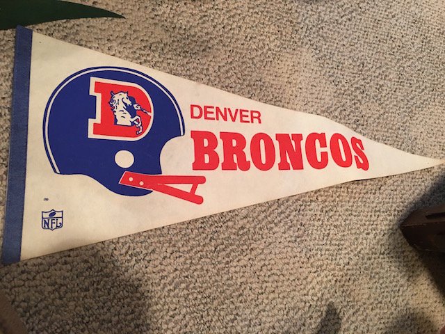 Vintage 1970â€™s Denver Broncos Pennant: Vintage 1970â€™s Denver Broncos Pennant
