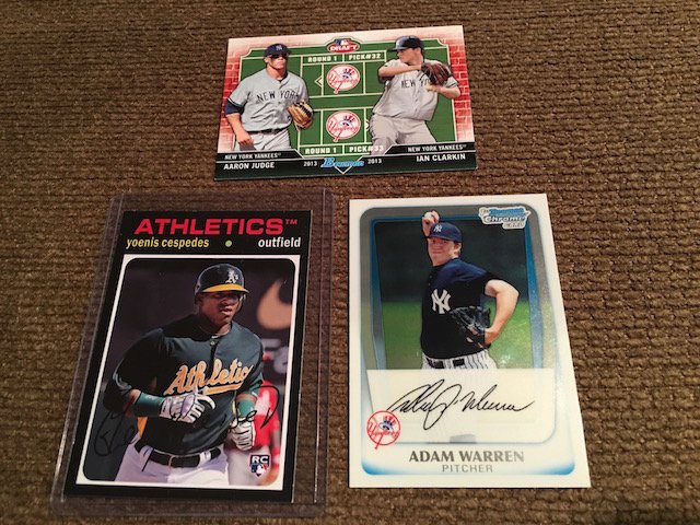 Yoenis Cespedes Aaron Judge Adam Warren Lot of 3 RCâ€™s: Yoenis Cespedes Aaron Judge Adam Warren Lot of 3 RCâ€™s