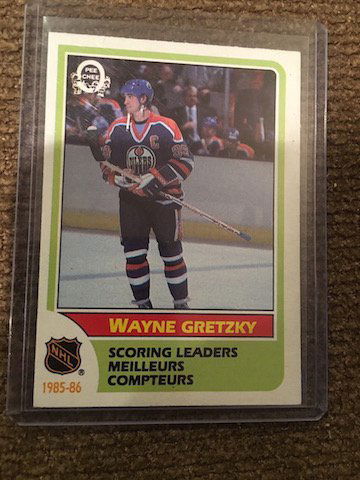 Pee Chee Wayne Gretzky 1985-86 LNH #260 Scoring Leader (1 of 2)