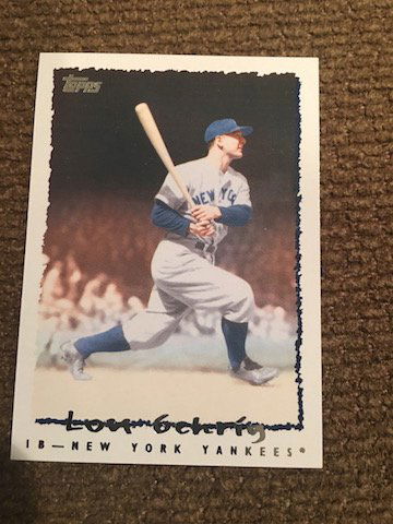 Topps Lou Gehrig 1923-1939 VLC-38 Game Record Card (1 of 2)