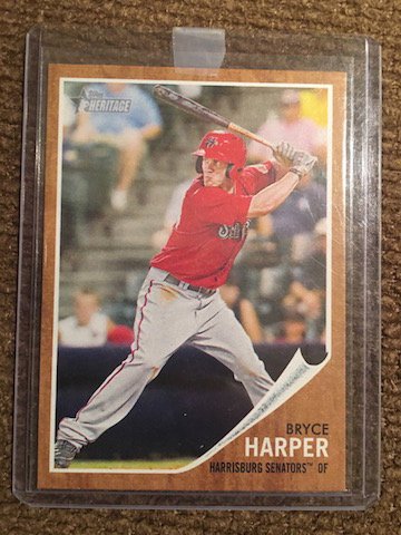 2011 Topps Heritage Bryce Harper RC ROOKIE MINOR LEAGUE (1 of 2)