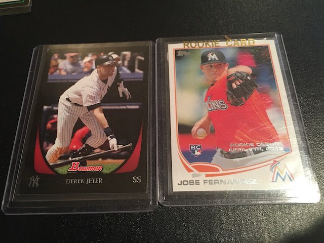SS Bowman Darek Jeter # 145 & 2013 Jose Fernandez: SS Bowman Darek Jeter # 145 & 2013 Jose Fernandez Rookie Card
