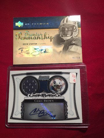 Topps PP-DS Drew Stanton & BS-CB Chris Brown (1 of 2)