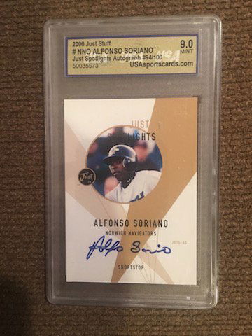 USA Alfonso Soriano Norwich Navigators #94/100 Auto (1 of 2)