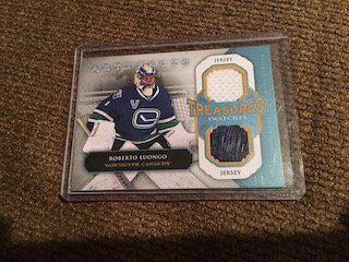Roberto Luongo Treasured Swatches 2013-14 Artifacts: Roberto Luongo Treasured Swatches 2013-14 Artifacts