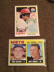 Johnny Bench 1978 Topps and Greg Gossen/Shirley 1967: Johnny Bench 1978 Topps and Greg Gossen/Shirley 1967 Mets RC