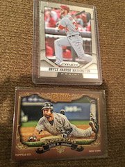 Derek Jeter and Bryce harper Lot 2014 Prizm and 2012 (1 of 2)