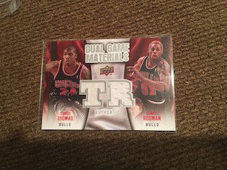 Tyrus Thomas and Dennis Rodman Dual Game Materials (1 of 2)
