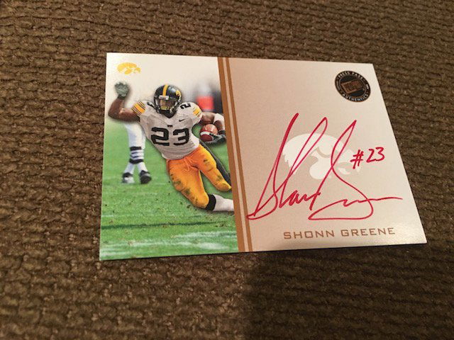 2009 SHONN GREENE PRESS PASS ROOKIE RED INK AUTO Rare (1 of 2)