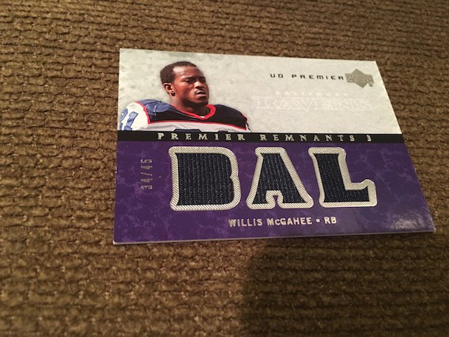 Willis Mcgahee UD Premier triple Jersey: Willis Mcgahee UD Premier triple Jersey