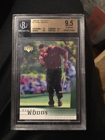 Tiger Woods 2001 Upper Deck RC Graded BGS 9.5 (1 of 1)
